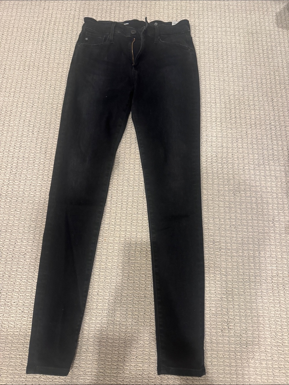 AG Adriano Goldschmied Black Skinny Jeans The Farrah